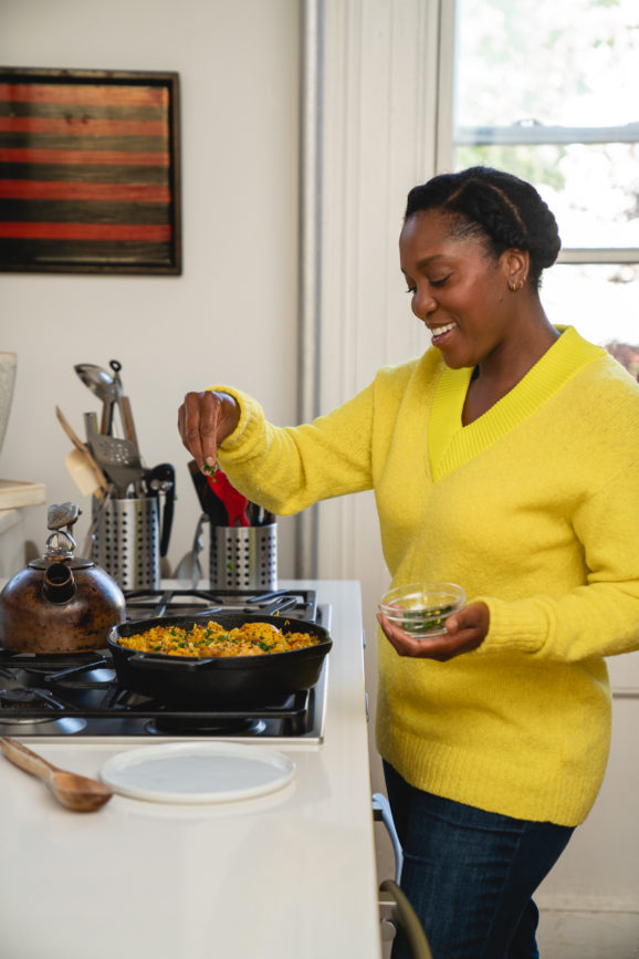 Skillet Turmeric Chicken And Rice Recipe Maya Feller Nutrition