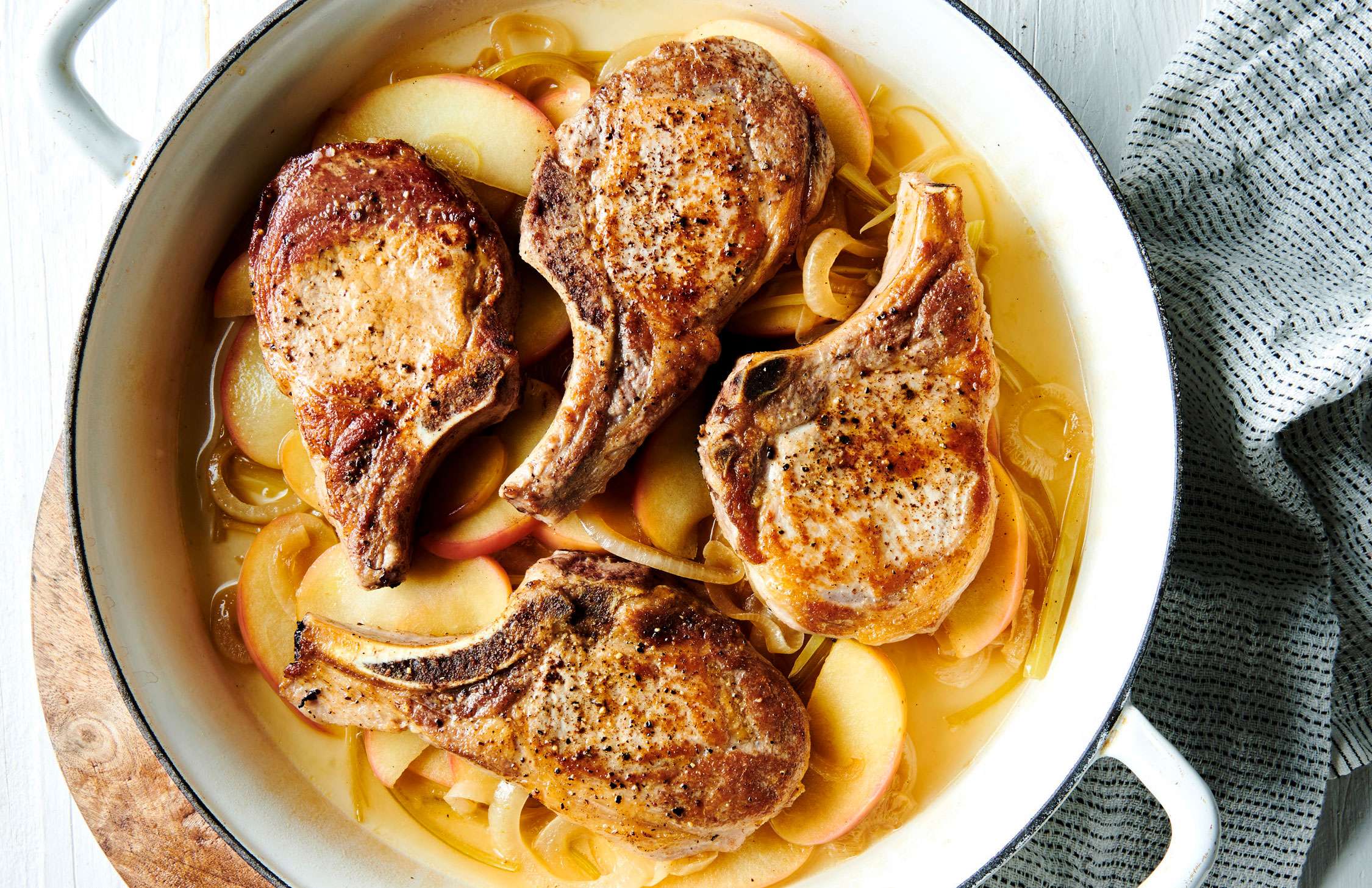 Recipe: Dutch Oven Apple Pork Chops | Maya Feller