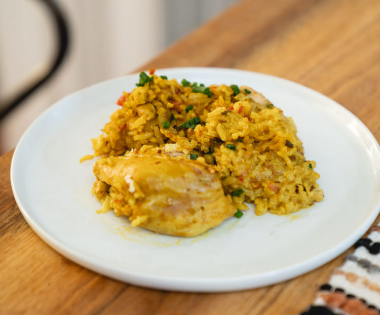 Skillet Turmeric Chicken and Rice Recipe Maya Feller Nutrition