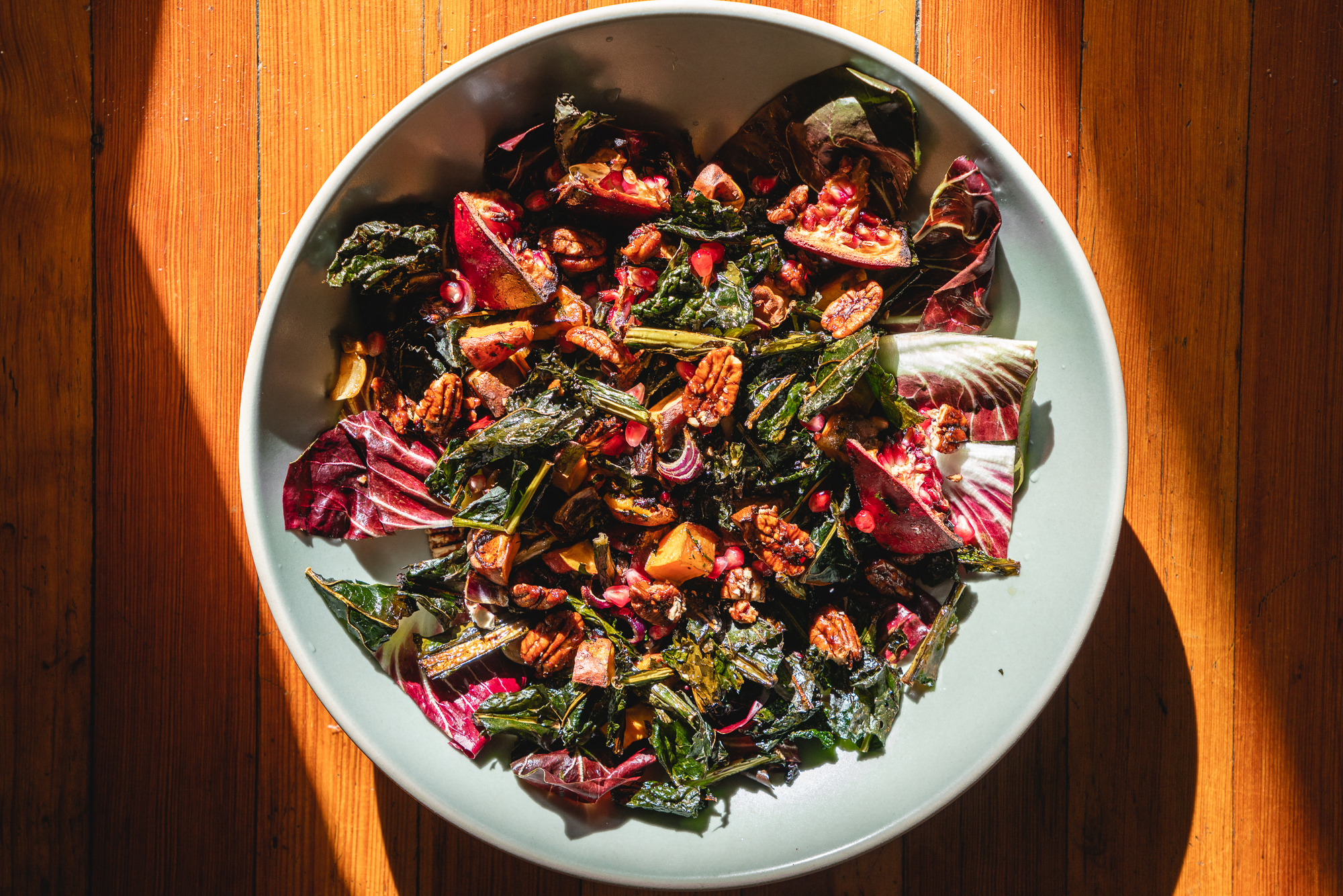 Kale pomegranate salad - Maya Feller Nutrition