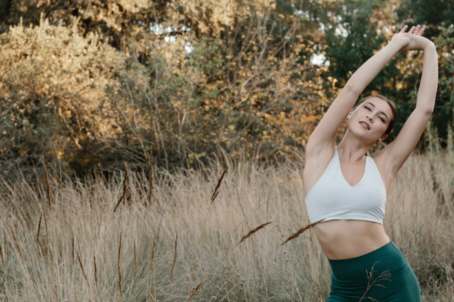 Girl Stretching