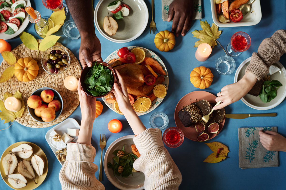 Enjoy the holidays without food guilt! Maya Feller, CDN, shares mindful eating strategies to help you stay healthy & balanced while indulging in yummy holiday dishes.